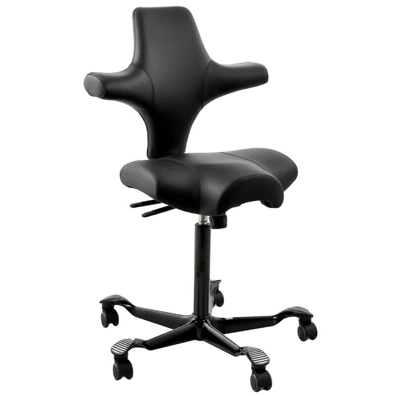 Must täisnahast Capisco töötool